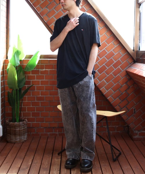 TOMMY HILFIGER tシャツ Vネック半袖Tシャツ メンズ レディース