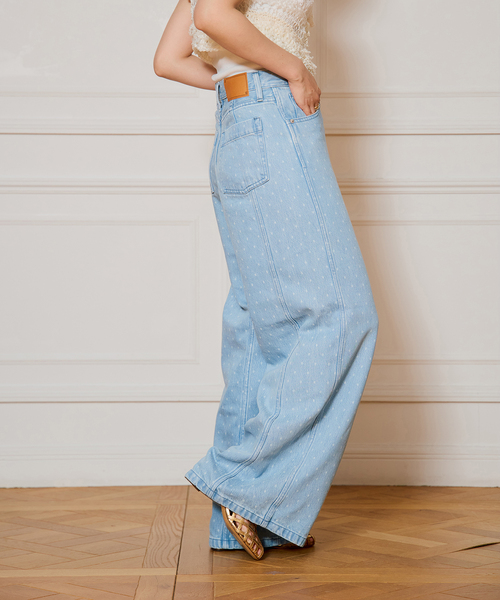 IENA LA BOUCLE（イエナラブークル） ワイドパンツ ジーンズ デニム