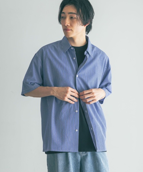 LOWRYS FARM（ローリーズファーム） シャツ 半袖 アソートストライプ 