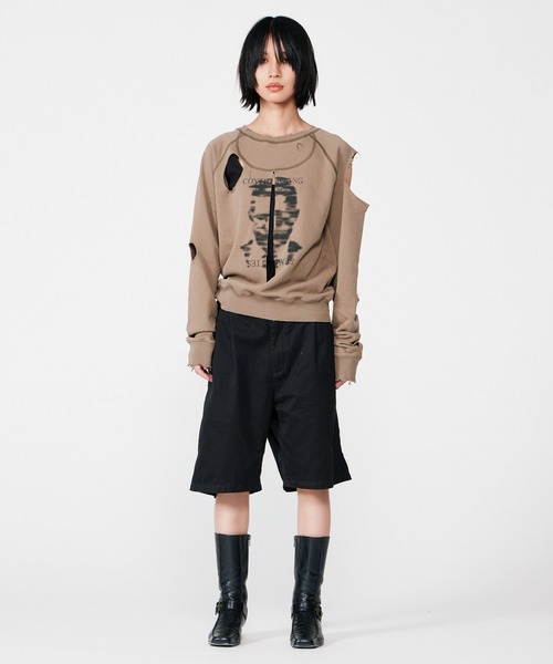 BEEDEN トレーナー スウェット WORN OUT 2WAY SW レディース