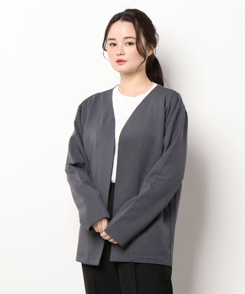 「ARCHIVER」 「HALHAM」カーディガン LARGE チャコールグレー レディース