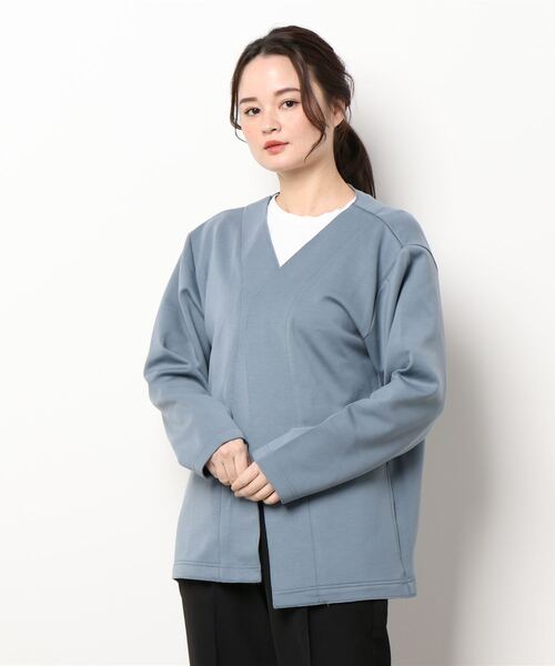 「ARCHIVER」 「HALHAM」カーディガン LARGE チャコールグレー レディース