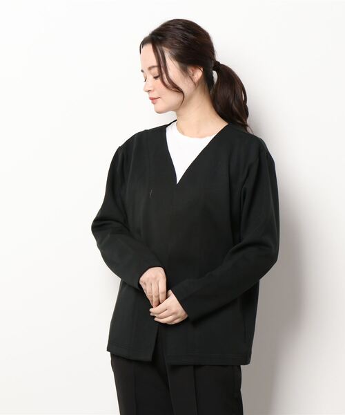 「ARCHIVER」 「HALHAM」カーディガン LARGE チャコールグレー レディース