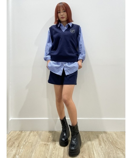 「GAP」 スウェットカットソー X-SMALL ネイビー レディース