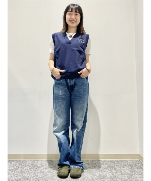 「GAP」 スウェットカットソー X-SMALL ネイビー レディース