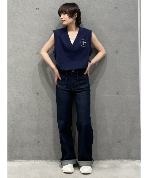 「GAP」 スウェットカットソー X-SMALL ネイビー レディース