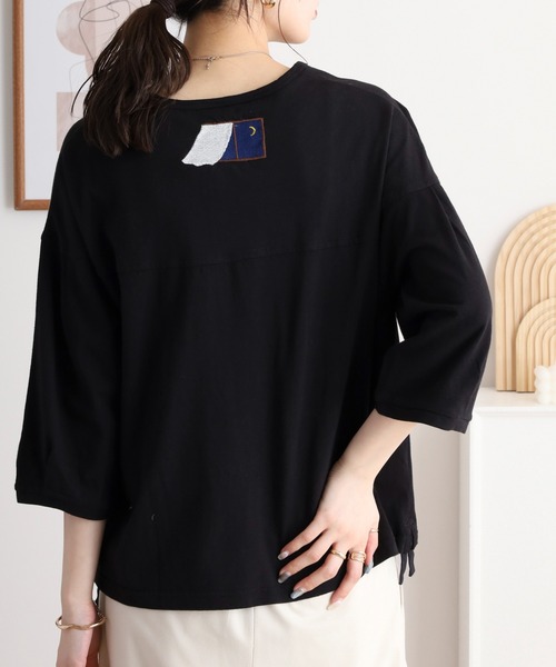 tシャツ EMAGO 夜風と音色刺繍Ｔシャツ レディース 楽天市場】夜風と音色刺繍Tシャツ emago トップスギター 大人の