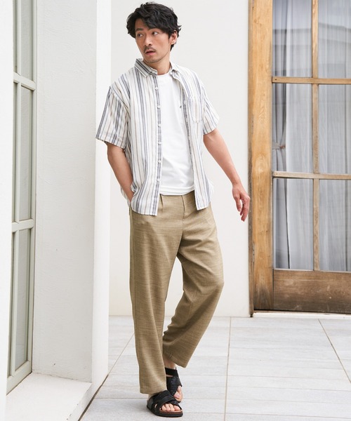 ikka（イッカ） ワイドパンツ パンツ 「イージーケア」Reflax(R