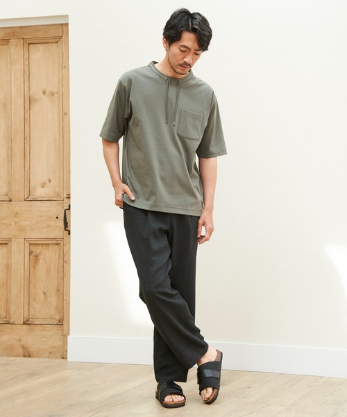 ikka（イッカ） ワイドパンツ パンツ 「イージーケア」Reflax(R