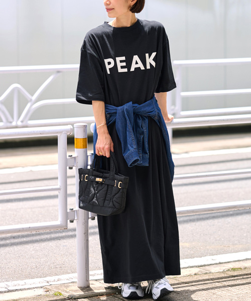 ジャーナルスタンダードレリューム☆Snow Peak別注ワンピース 追加2》別注【Snow Peak/スノーピーク】Tシャツワンピース