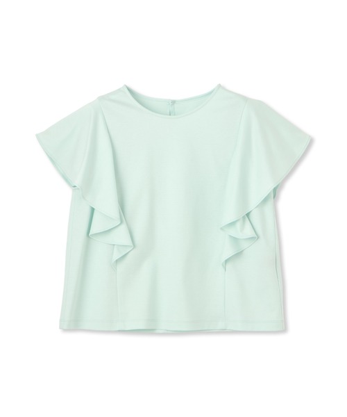 tシャツ ラッフルスリーブコンパクトカットソー「洗濯機で洗える」 レディース