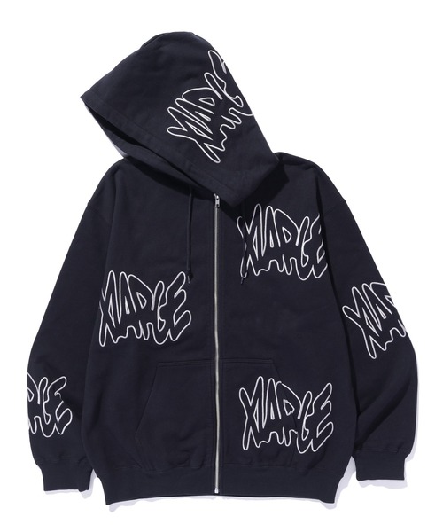 XLARGE 「XLARGE」 ジップアップパーカー X-LARGE ブラック