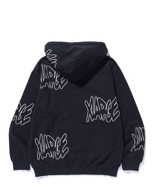 X-LARGE ジップパーカー M XLARGE 「XLARGE」 ジップアップパーカー X-LARGE ブラック