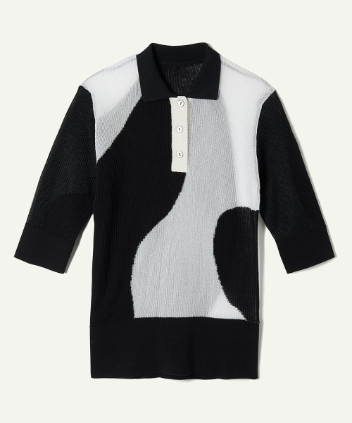 ニット セーター Intarsia Knitted Polo レディース