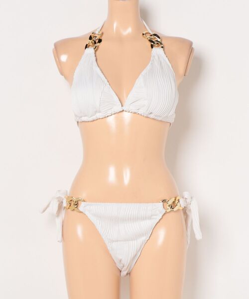 おしゃれスタ 水着 「MKTM select」プリーツ×ゴールドパーツリボン