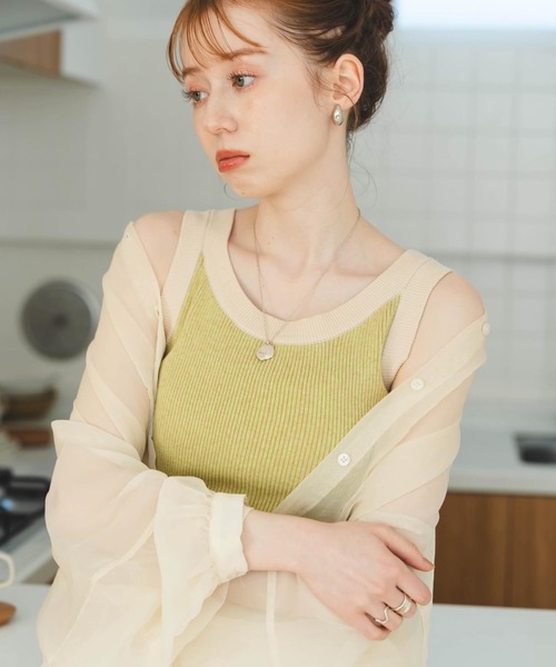「DouDou」 ノースリーブニット FREE ベージュ レディース DouDou 「DouDou」 ノースリーブニット FREE ベージュ