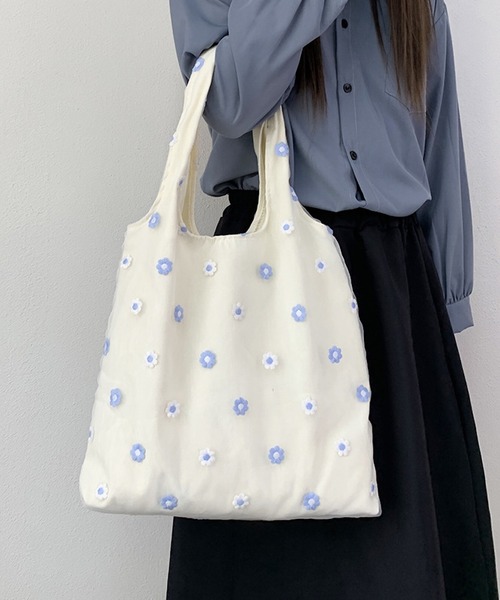 VIBGYOR トートバッグ urbanfemine./刺繍レースキャンバストートバッグ