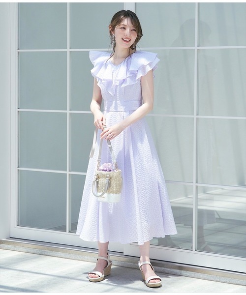 Liplines　新品　レースワンピース SWINGLE ワンピース フリルフリルコットンレースワンピース