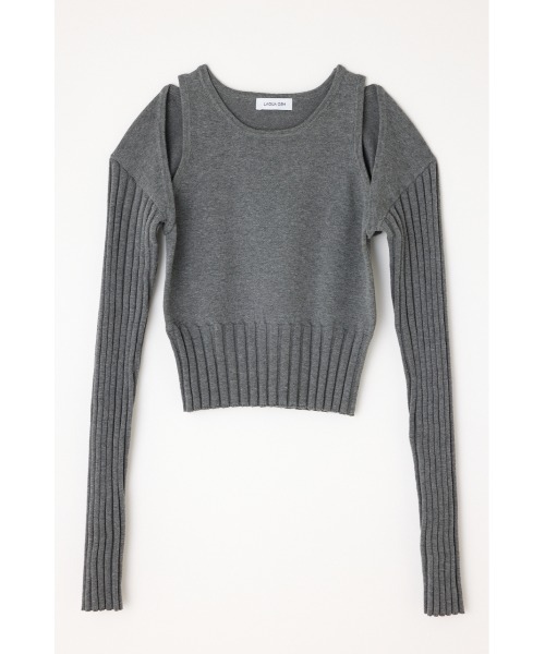 LAGUA GEM（ラグアジェム） ニット セーター RIB SLEEVE 2PIECE