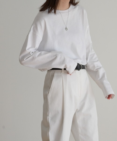 「CANAL JEAN」 「red chop works」長袖カットソー 38 ホワイト レディース