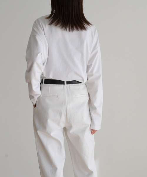 「CANAL JEAN」 「red chop works」長袖カットソー 38 ホワイト レディース