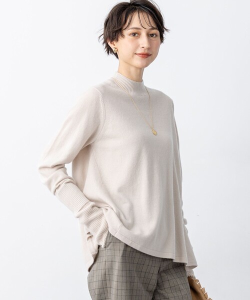 ニット セーター 「洗える」ピュアカシミヤ フレア レディース