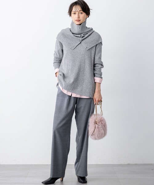 ニット セーター 「洗える」ピュアカシミヤ フレア レディース