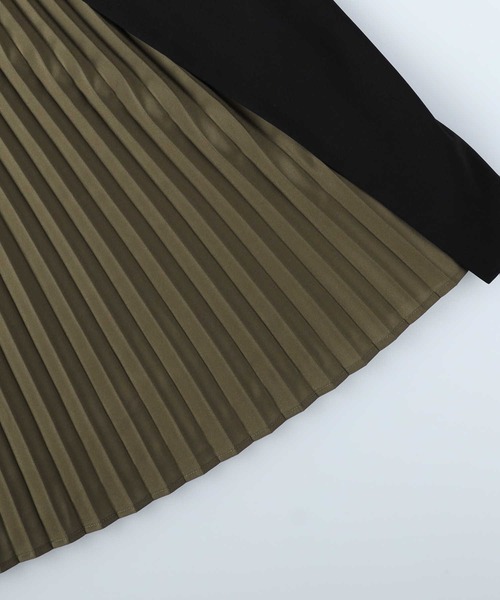 「HONEYSUCKLE ROSE」 半袖ワンピース M-L カーキブラウン レディース_画像3