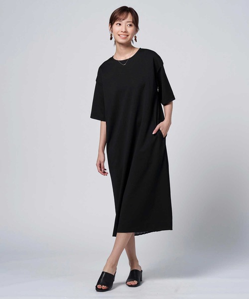 「HONEYSUCKLE ROSE」 半袖ワンピース M-L カーキブラウン レディース_画像5