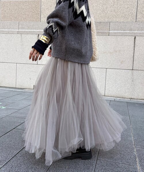 DouDou（ドゥドゥ） スカート ダブルチュールスカート : ZOZOTOWN