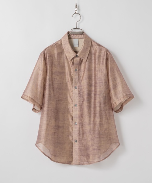 「Casper John」 半袖シャツ MEDIUM ライトグレー メンズ_画像2