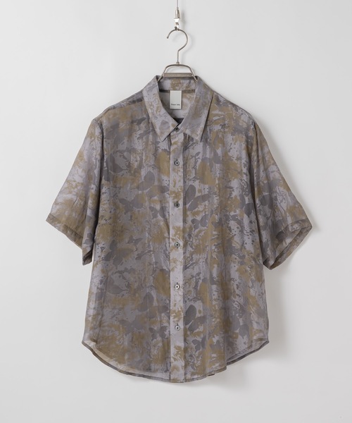 「Casper John」 半袖シャツ MEDIUM ライトグレー メンズ_画像8