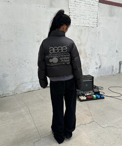 aeae ダウンコート ダウンジャケット WEB LOGO DOWN JACKET レディース