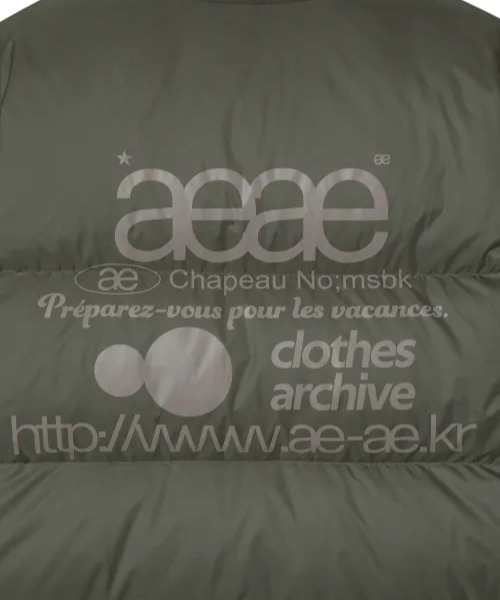 aeae ダウンコート ダウンジャケット WEB LOGO DOWN JACKET レディース