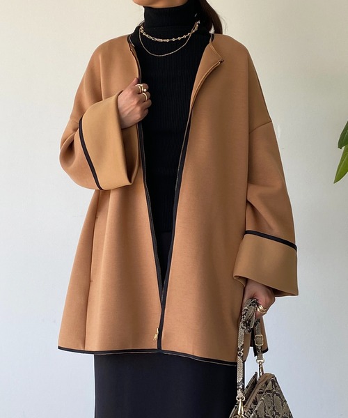 「un dix cors」 ブルゾン FREE ネイビー レディース_画像2