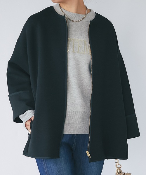 「un dix cors」 ブルゾン FREE ネイビー レディース_画像5