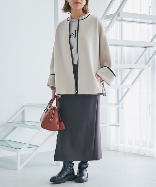 「un dix cors」 ブルゾン FREE ネイビー レディース_画像7