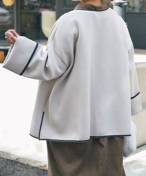 「un dix cors」 ブルゾン FREE ネイビー レディース_画像10