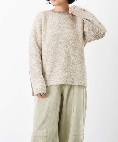 【新品】LUCA ルカ ラクーンクルーネックニット ベージュ LADY LUCK LUCA（レディラックルカ） ニット セーター LC/LLL