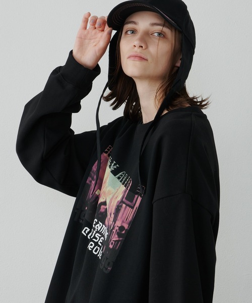 「AIVER」 スウェットカットソー LARGE グレイッシュブルー メンズ_画像7