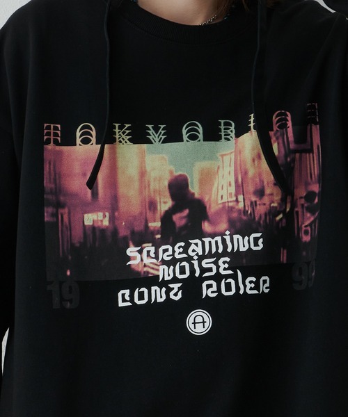 「AIVER」 スウェットカットソー LARGE グレイッシュブルー メンズ_画像8