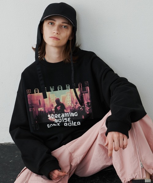 「AIVER」 スウェットカットソー LARGE グレイッシュブルー メンズ_画像9