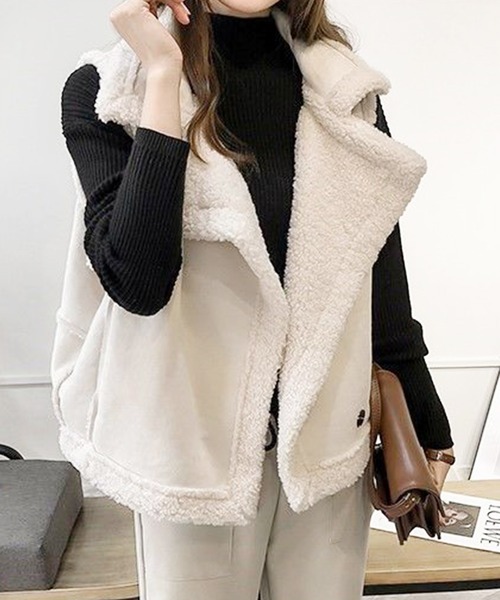 Dewlily コート アウター やわらかな質感で魅せるコーデフェイク