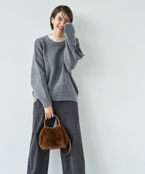 mil（ミル） ハンドバッグ フェイクファー 2way ミニバッグ「585157