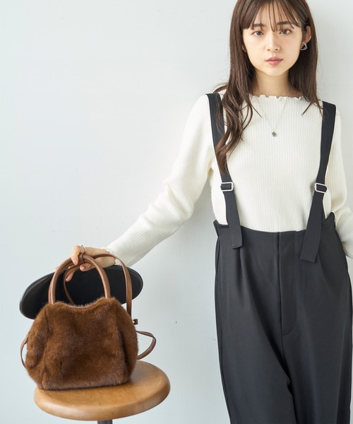 mil（ミル） ハンドバッグ フェイクファー 2way ミニバッグ「585157