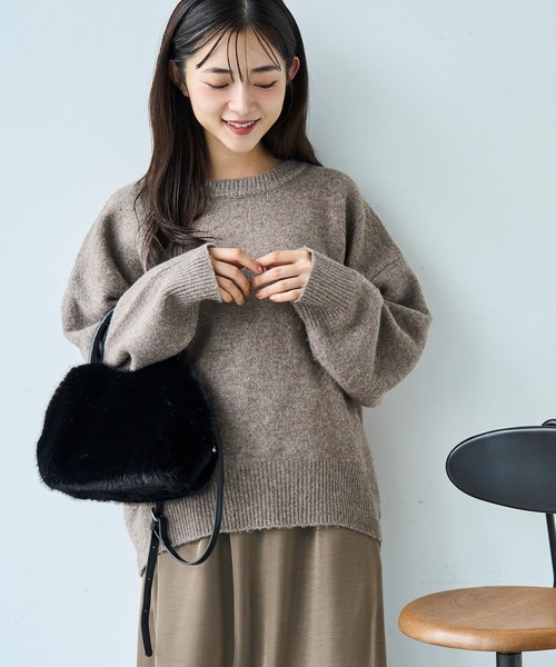 mil（ミル） ハンドバッグ フェイクファー 2way ミニバッグ「585157 