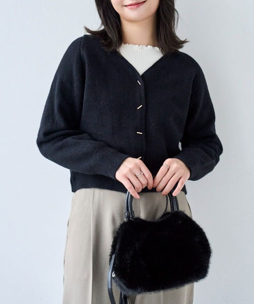 mil（ミル） ハンドバッグ フェイクファー 2way ミニバッグ「585157