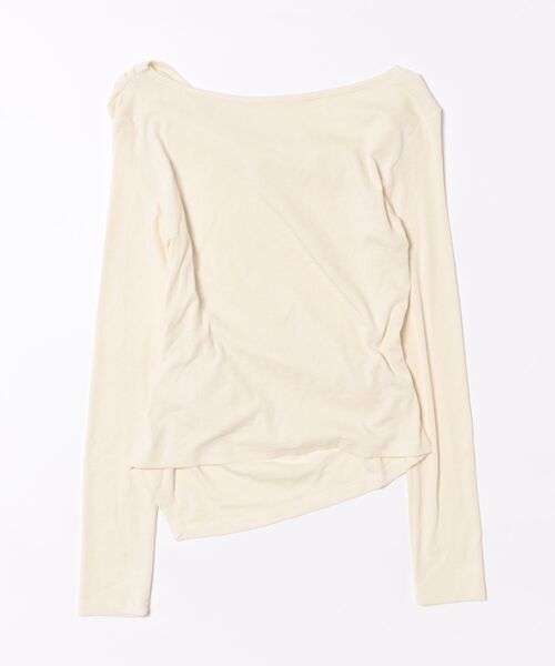EIGHTHMONTH tシャツ アシンメトリードレープカットソー EM25a136
