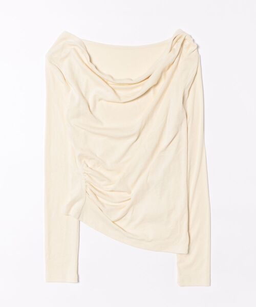 EIGHTHMONTH tシャツ アシンメトリードレープカットソー EM25a136
