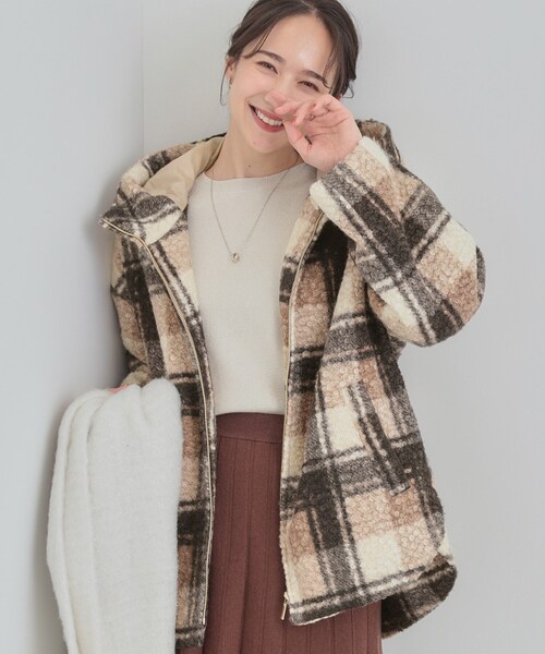 SHOO・LA・RUE（シューラルー） コート アウター ブークレチェック
